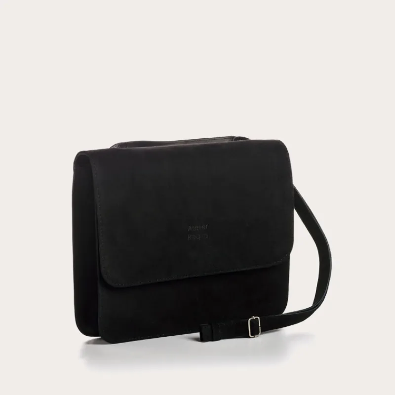 Reqins SAC CLEO CUIR VELOURS NOIR Outlet